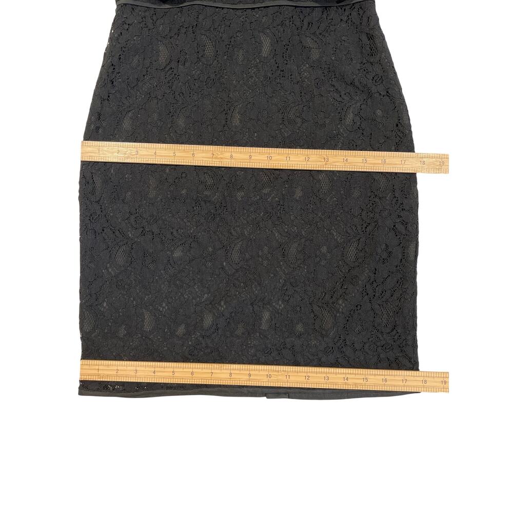 Ann Taylor Fitted Lace Cocktail Dress Women's Size 2 Little Black Dress 35”L - Picture 10 of 11